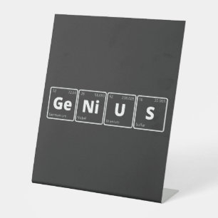 Genius - Periodic Table Pedestal Sign