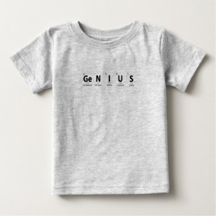 'Genius' Periodic Table Science Humour Educational Baby T-Shirt
