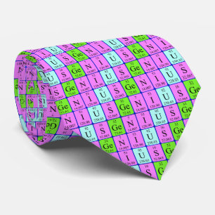 Genius periodic table tie
