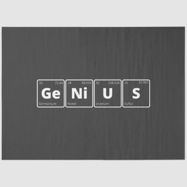 Genius - Periodic Table Tissue Paper (Front)