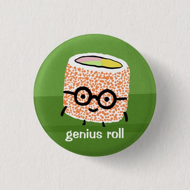 Genius Roll 1 Inch Round Button (Front)