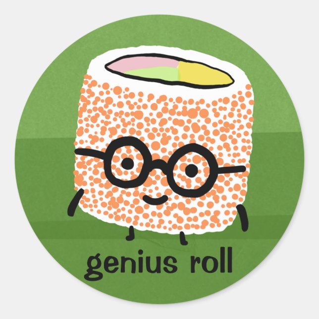 Genius Roll Classic Round Sticker (Front)