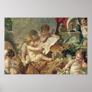 Genius Teaching the Arts, 1761 Poster