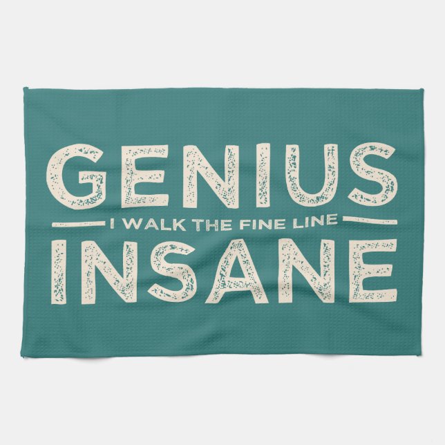 GENIUS VS INSANE custom hand towel (Horizontal)