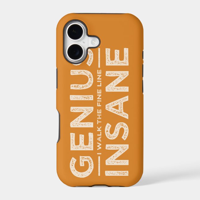 GENIUS VS INSANE custom iPhone case (Back)