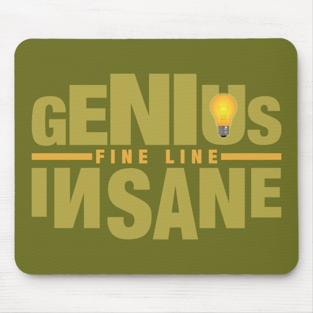 GENIUS VS INSANE custom mousepad (Front)