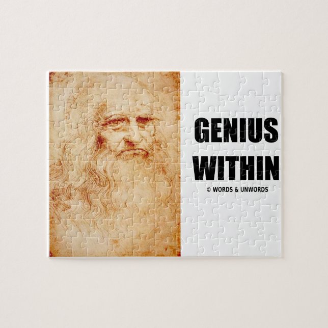 Genius Within (Leonardo da Vinci Self-Portrait) Jigsaw Puzzle (Horizontal)