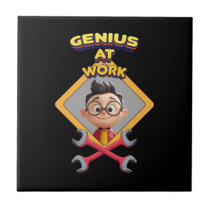 genius work funny geek repair computer animation c tile