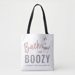 GENNA   Bach and Boozy Rose Gold Bachelorette Tote Bag