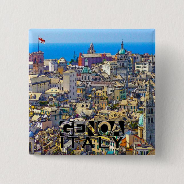 Genoa 2 Inch Square Button (Front)