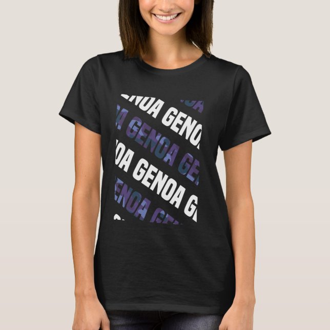 Genoa Camo Pattern Purple Camouflage T-Shirt (Front)