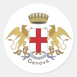 Genoa coat of arms classic round sticker