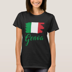 Genoa Italy Flag Italian Roots Holiday T-Shirt