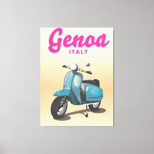 Genoa Italy scooter Canvas Print