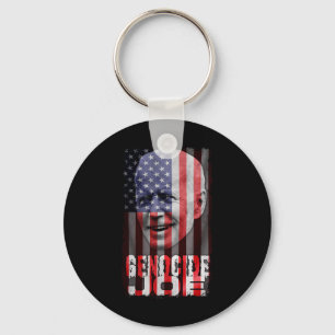 Genocide Joe Biden Anti Biden American Flag Vampir Keychain