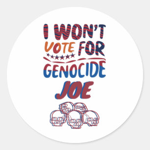 GENOCIDE JOE CLASSIC ROUND STICKER