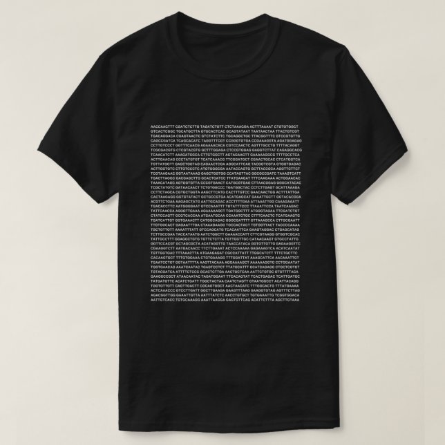 Genome ATGC DNA base pairs genes 2 T-Shirt (Design Front)