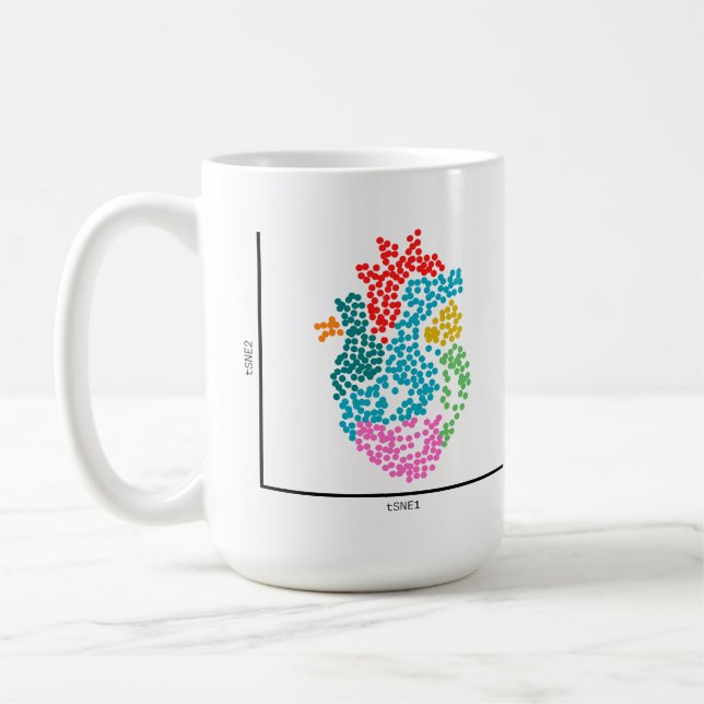 Genomics Single Cell Heart Coffee Mug (Left)