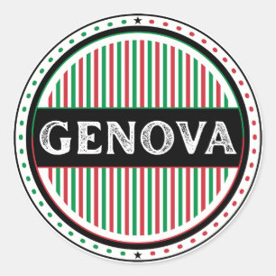 Genova City Pride Emblem – Italian Identity Classic Round Sticker