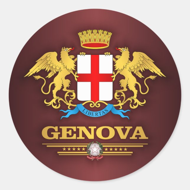 Genova (Genoa) Classic Round Sticker (Front)