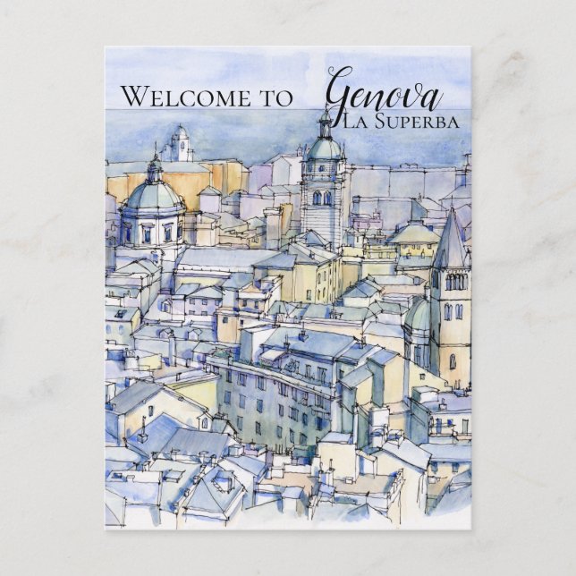 Genova , La Superba Postcard (Front)