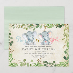 Genre éléphant révéler Invitation Grenerie