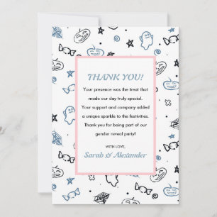 Genre révéler cartes de remerciement Cute rose et 