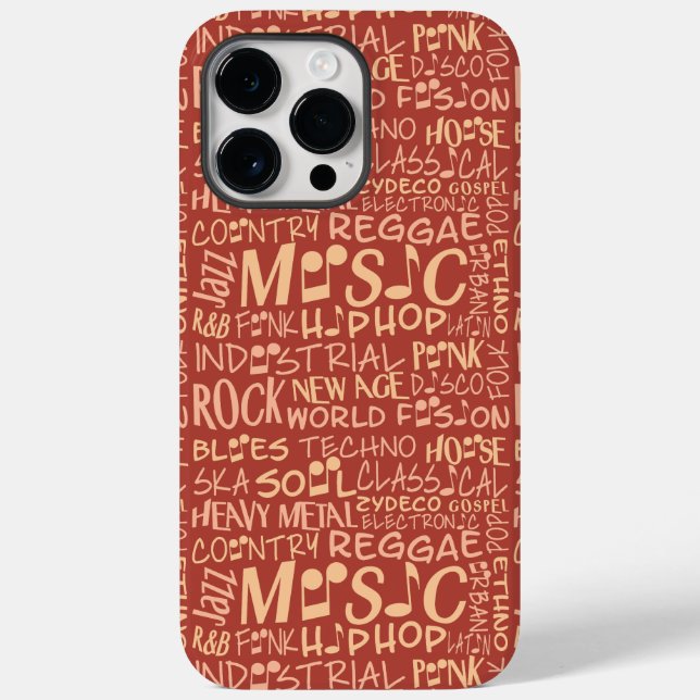 Genres de musique Word Collage coque (Verso)