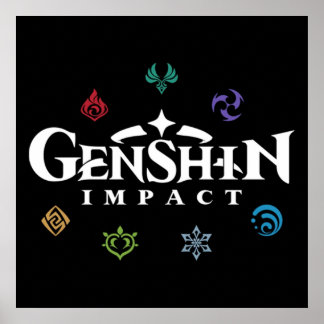 Genshin Impact Elements Colours Poster