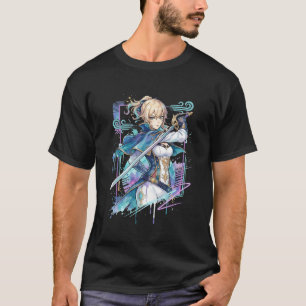 Genshin Impact Jean White Blue Outfit Favonian Dev T-Shirt