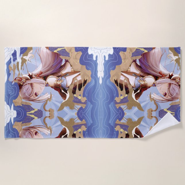 Genshin Impact Shenhe Beach Towel (Front)