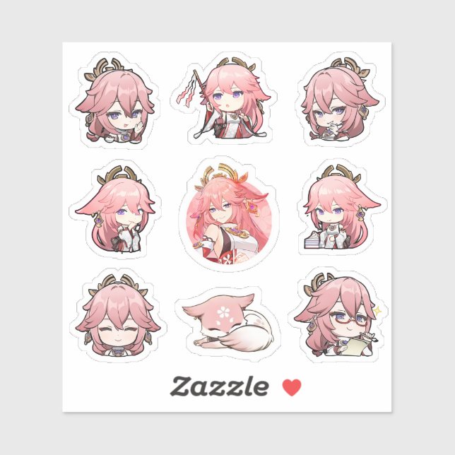 Genshin Impact Yae Miko Stickers (Sheet)