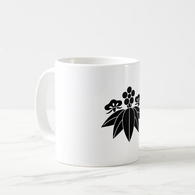 Gentian-style pine bamboo ume coffee mug (Front Left)