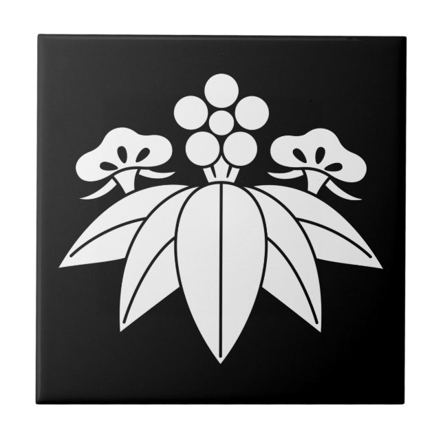 Gentian-style pine bamboo ume tile (Front)