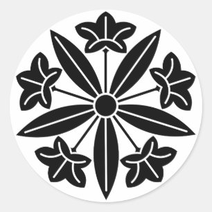 Gentian wheel classic round sticker