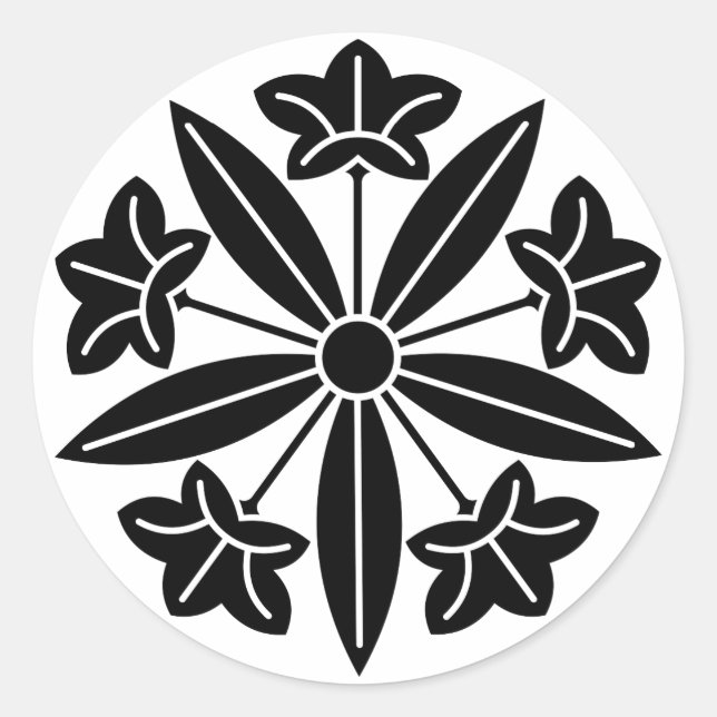 Gentian wheel classic round sticker (Front)