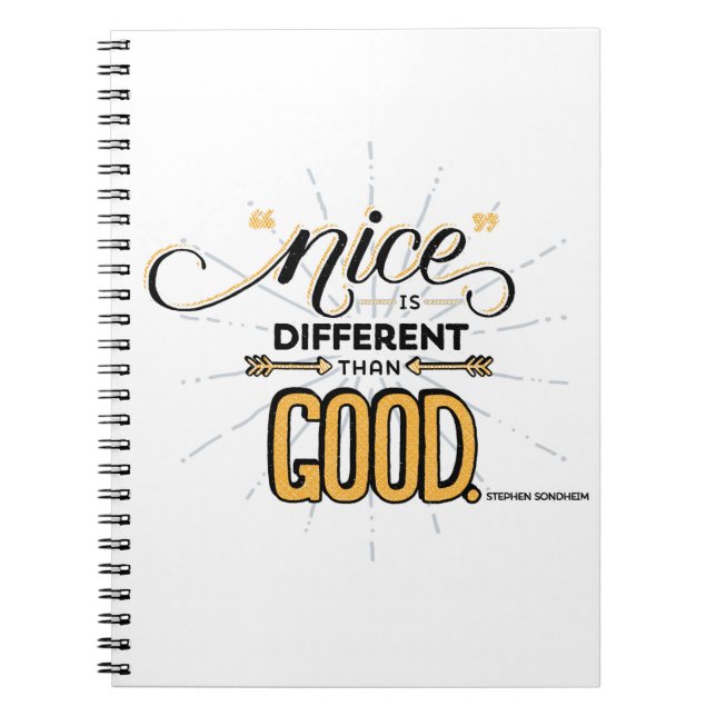 Gentil est différent que le bon carnet (Devant)