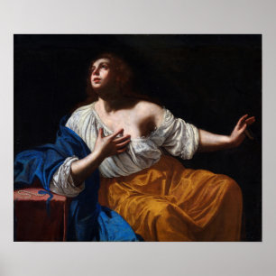 Gentileschi - Penitent Magdalene Poster