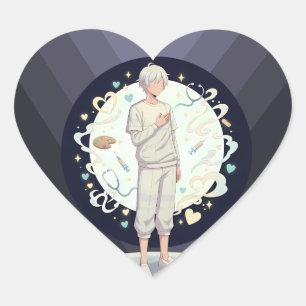 Gentle Anime Doctor Art Heart Sticker