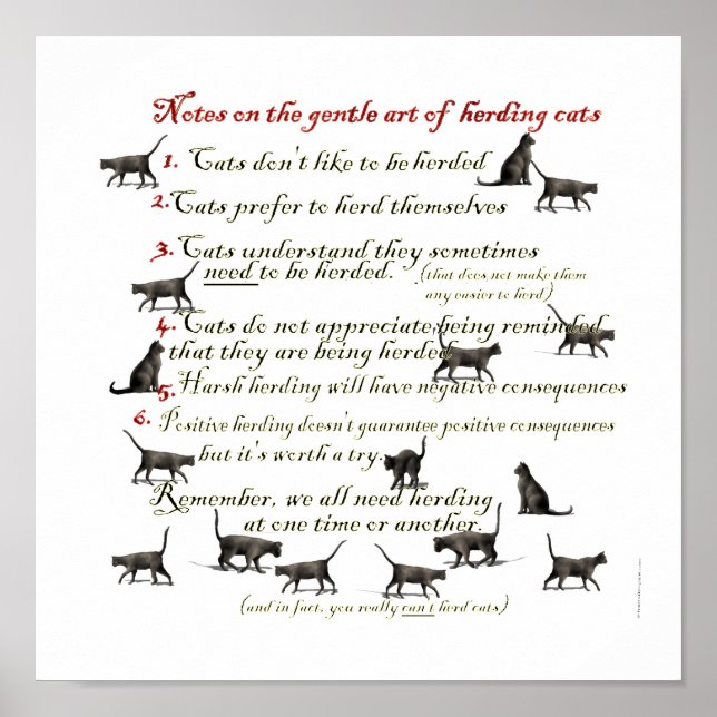 Gentle Art of Herding Cats Poster (Front)