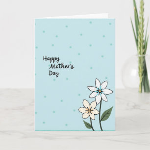 Gentle Azure Mothers Day Card