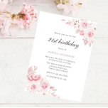 Gentle Blush Elegant Flowers 21st Birthday Party Invitation<br><div class="desc">Gentle Blush Elegant Flowers 21st Birthday Party Invitation

See our store for lots more Wedding Invitations and matching items.</div>