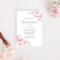 Gentle Blush Elegant Flowers Quinceanera Party