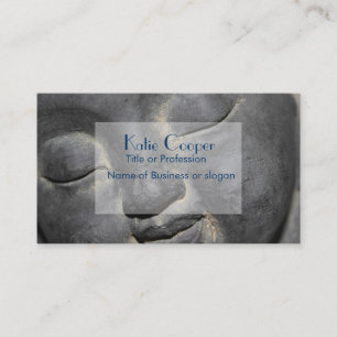 Gentle Buddha Face Stone Sculpture Business Card