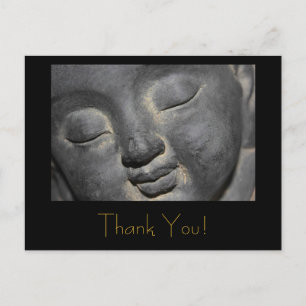 Gentle Buddha Face Stone Sculpture Postcard