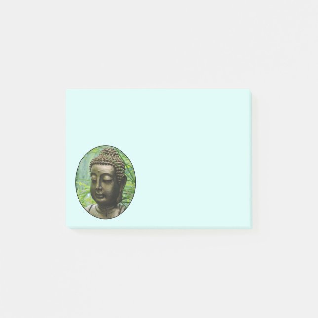 Gentle Buddha Statue in a Leafy Green Forest Post-it Notes (Front)