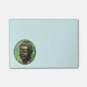 Gentle Buddha Statue in a Leafy Green Forest Post-it Notes