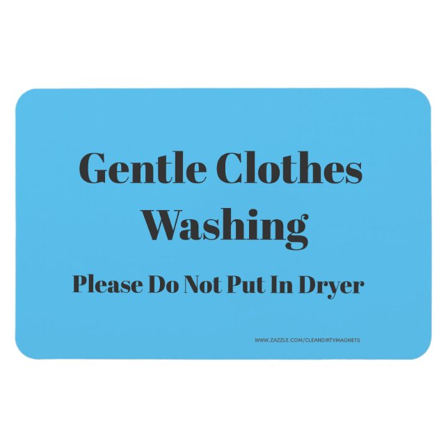 Gentle Clothes Washing - w/website address Magnet (Horizontal)