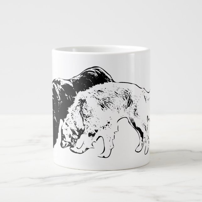 Gentle Companions in Ink Large Coffee Mug (Front)