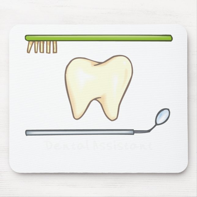 Gentle Dental- tooth mirror brush Mouse Pad (Front)
